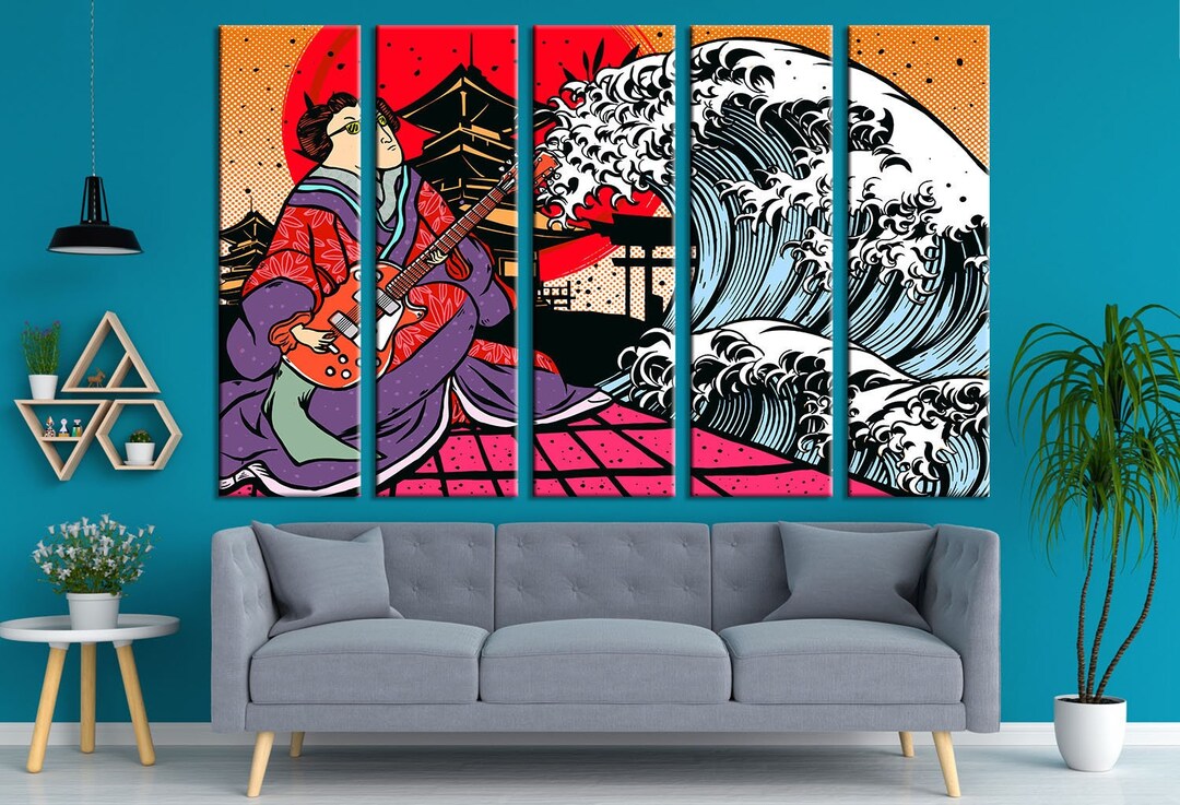 Asian Canvas Japan Music Festival Poster Oriental Artwork Etsy