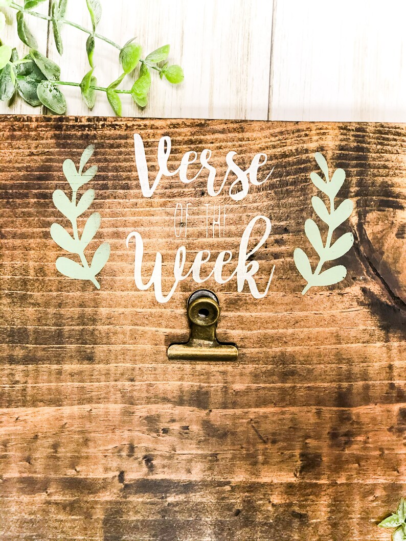 Verse of the Week Sign Gift Religious Wall Art Rustic Home - Etsy