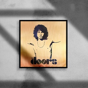 Jim Morrison, The Doors, Arte mural. Regalo para amantes de la música, Obra de arte en metal. Una forma innovadora de exhibir tu arte favorito. Decoración, Póster.