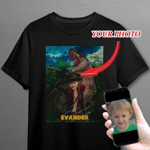 Dino Birthday Shirt, Jungle Theme Birthday Party, Custom Photo T Shirt, Personalized Shirt, Dinosaur Birthday Shirt, Dinosaur Shirt Kids