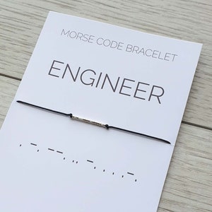 Engineer morse code bracelet, engineer jewelry, engineer gift, morse code bracelet, engineer bracelet, bracelet for woman man, engineer gift