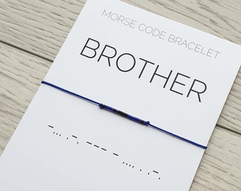 Brother morse code bracelet, Brother jewelry, Brother gift, Morse code bracelet, Family bracelet, Bracelet for man, Best brother