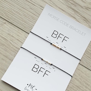 BFF morse code bracelet, Best friend forever gift bracelet, Morse code Jewelry, BFF Bracelet, Best friend gift, Friendship bracelets