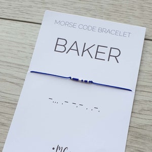 Baker morse code bracelet, Baker  jewelry, Baker gift, Morse code bracelet, Baker bracelet, Bracelet for woman man, Gift for baker