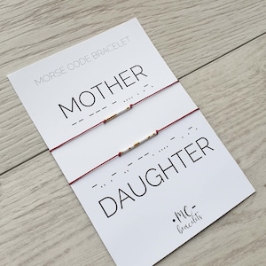 Mother daughter morse code bracelet,  Mother jewelry, Daughter jewelry, Morse code bracelets, Family bracelets, Daughter bracelet gift