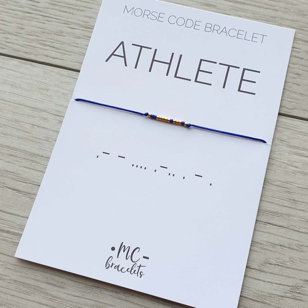 Athlete morse code bracelet, Athlete jewelry, Athlete gift, Morse code bracelet, Athlete bracelet, Bracelet for woman man, Gift for athlete