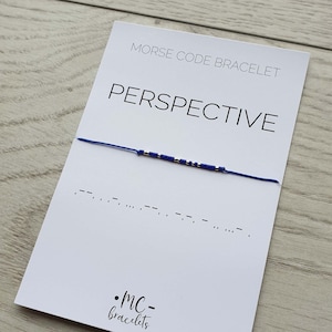 Perspectief morse code armband, Perspectief sieraden, Morse code sieraden, Perspectief cadeau armband, armband voor vrouwen en mannen