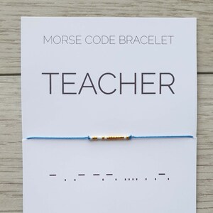 Teacher Morse Code Bracelet: Miyuki Delica Bead Jewelry