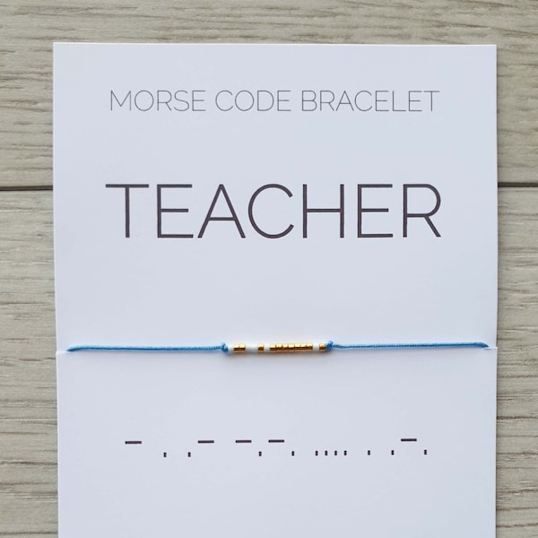 Teacher morse code bracelet, teacher jewelry, teacher gift, morse code bracelet, teacher bracelet, bracelet for woman man, gift for teacher