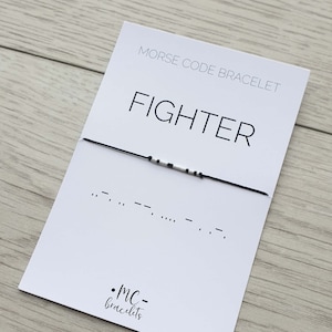Fighter morse code bracelet, Fighter jewelry, Morse code jewelry, Fighter gift bracelet, Bracelet for Women and Men, Sport gift, Fighter