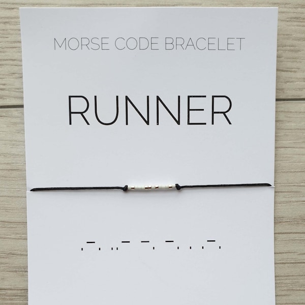 Runner morse code bracelet, Runner jewelry, Morse code jewelry, Runner gift bracelet, Bracelet for Women and Men, Sport gift, Marathon gift