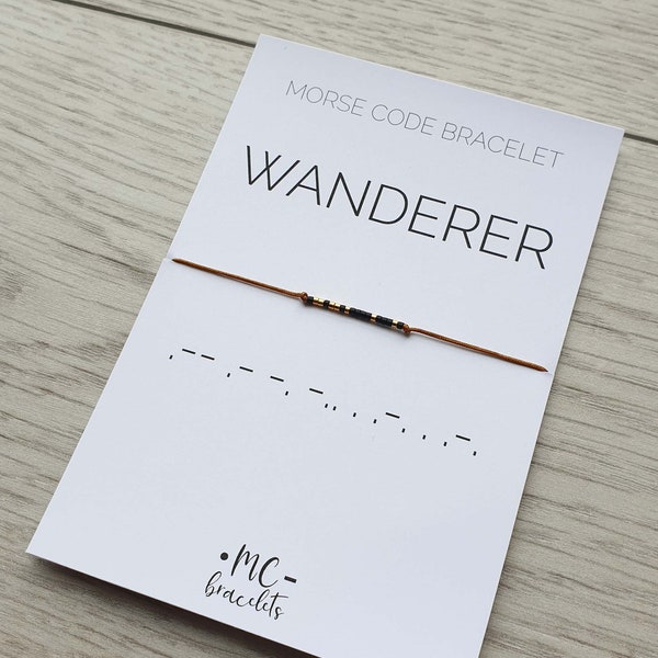Wanderer morse code bracelet, Wanderer jewelry, Morse code jewelry, Wanderer gift bracelet, Bracelet for Women and Men, Wanderer jewelry