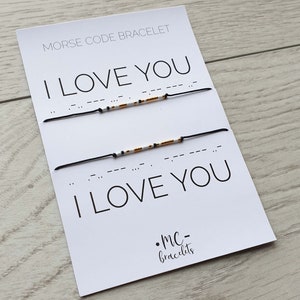 I love you bracelet, Couple Morse code bracelet, Custom jewelry, Bracelet women men, Wedding bracelet, Matching bracelet, Minimalist