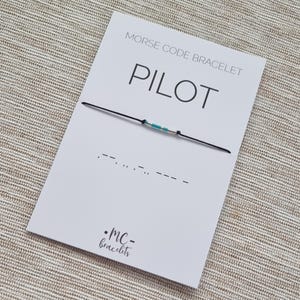 Pilot morse code bracelet, pilot jewelry, pilot gift, morse code bracelet, pilot bracelet, Bracelet for woman man, gift for pilot