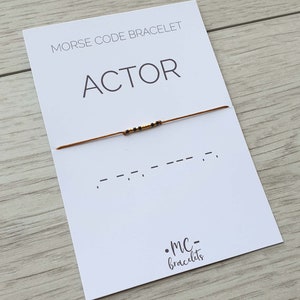 Actor morse code bracelet, actor jewelry, actor gift, morse code bracelet, actor bracelet, bracelet for woman man, gift for actor image 3