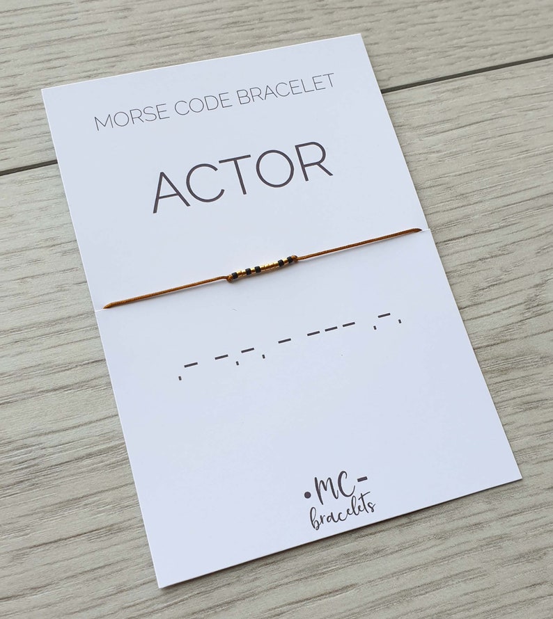 Actor morse code bracelet, actor jewelry, actor gift, morse code bracelet, actor bracelet, bracelet for woman man, gift for actor image 3