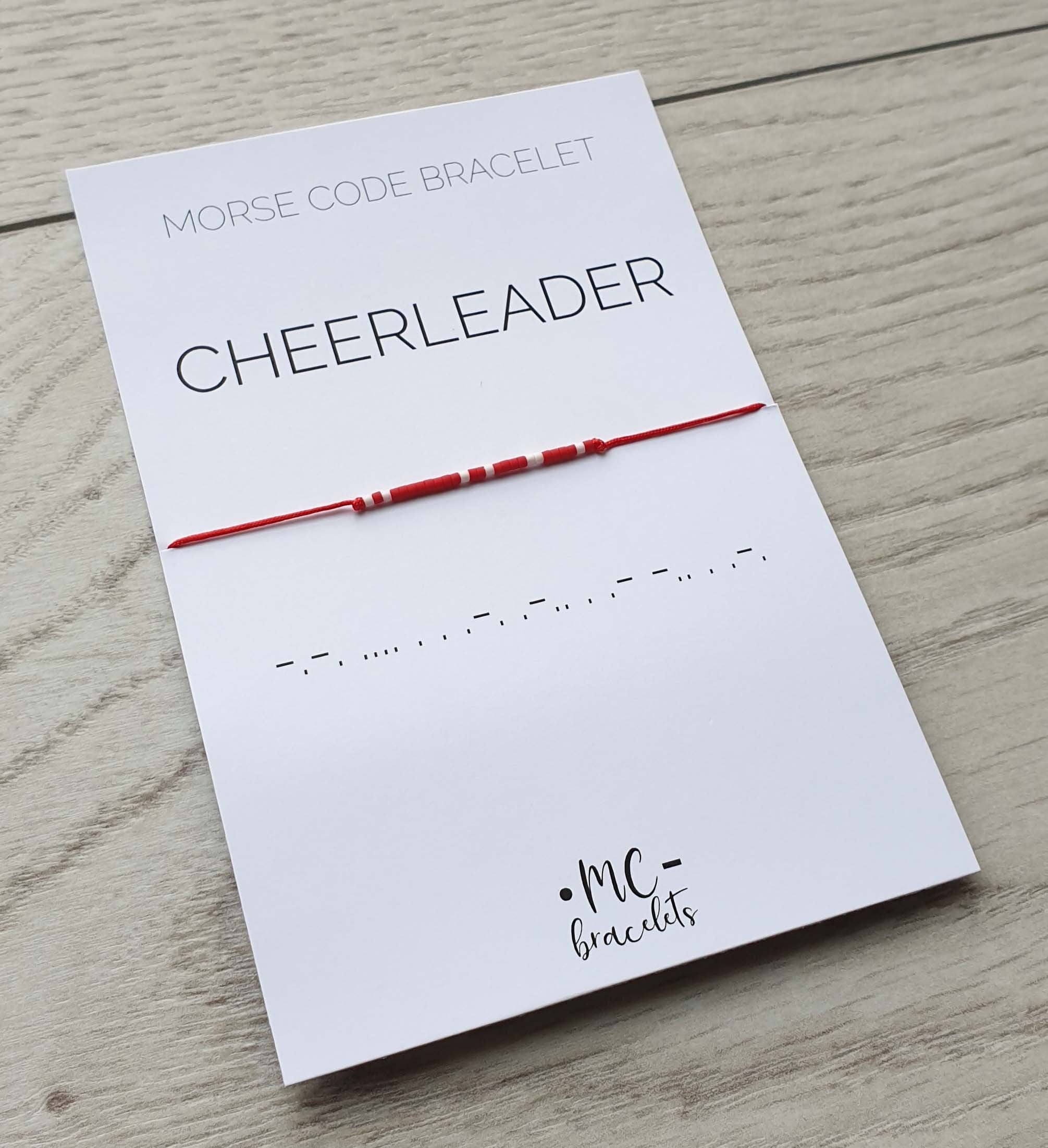 Cheerleader’s Morse Code Bracelet
