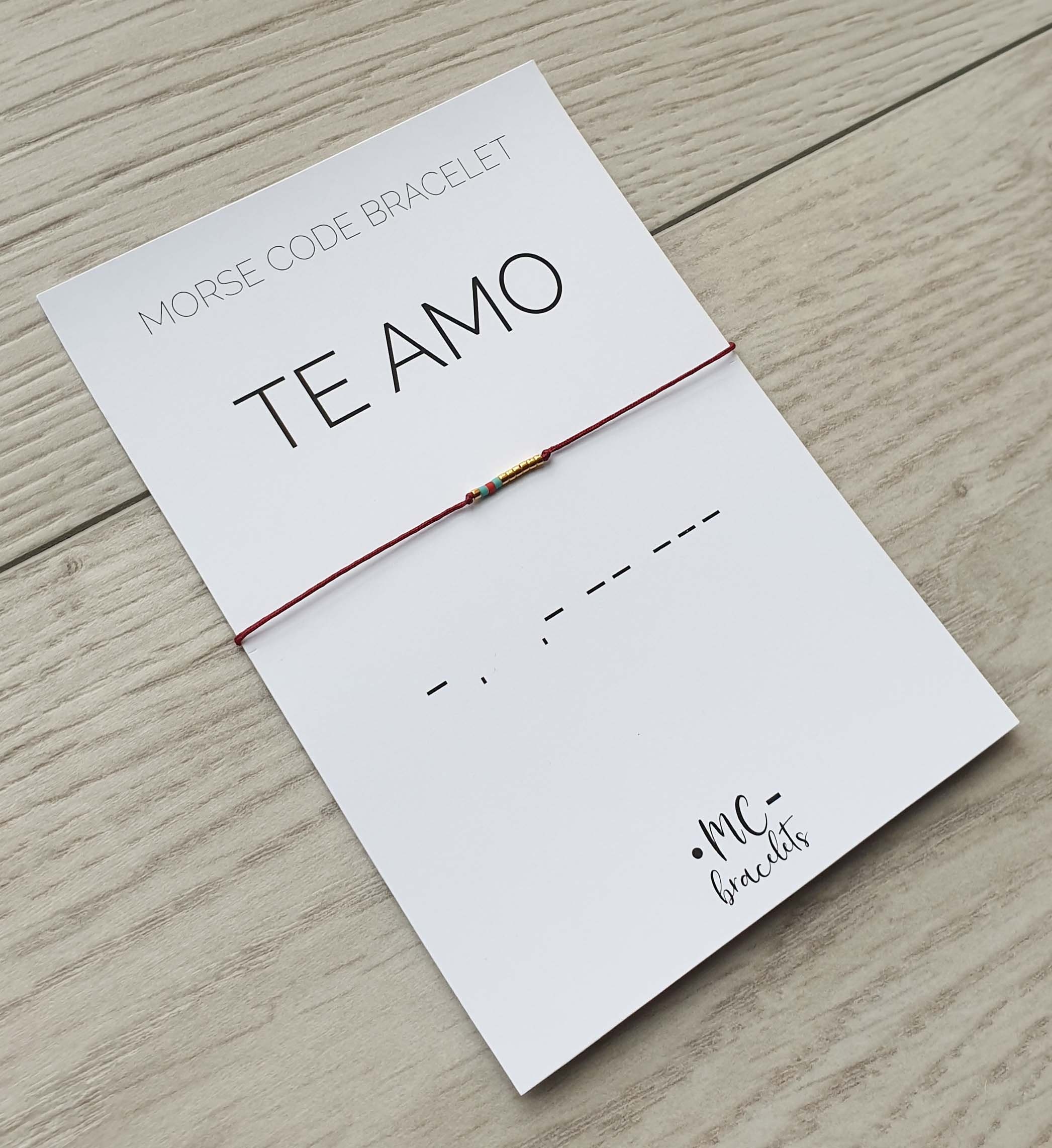 Te Amo Morse Code Bracelet: Gold & Silver Miyuki Beads - Etsy