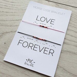 Love Forever bracelet, Couple Morse code bracelet, Custom jewelry, Bracelet women men, Wedding bracelet, Matching bracelet, Minimalist