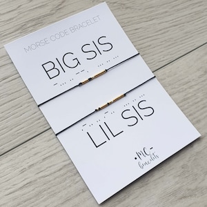 Big Sis Lil Sis, Morsecode Familienarmband, Morsecode Schmuck, Familienarmband, Schwester Armband, Schwester, Beste Freundin Geschenk, Freundschaft