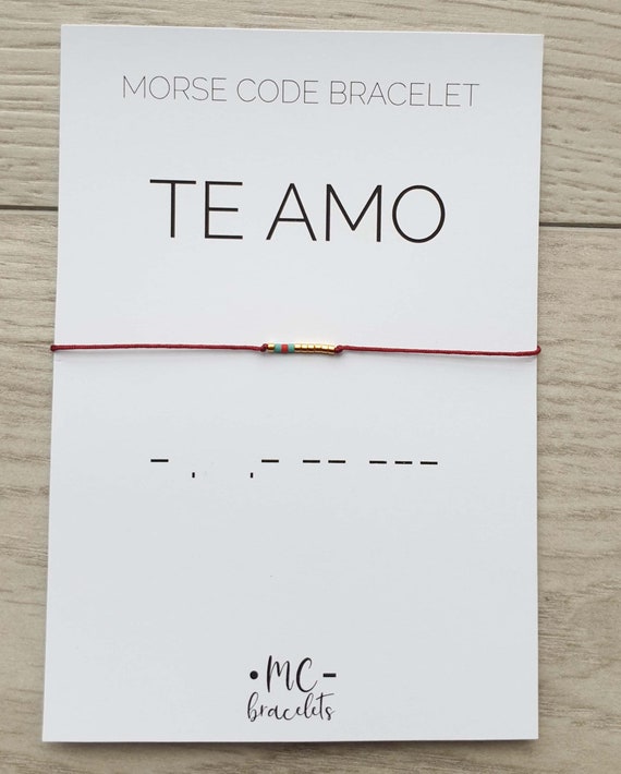 Te Amo Morse Code Bracelet: Gold & Silver Miyuki Beads - Etsy