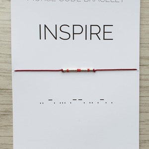 Inspire Morse Code Bracelet: Miyuki Delica Beads, Adjustable