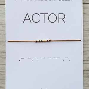 Actor morse code bracelet, actor jewelry, actor gift, morse code bracelet, actor bracelet, bracelet for woman man, gift for actor image 2