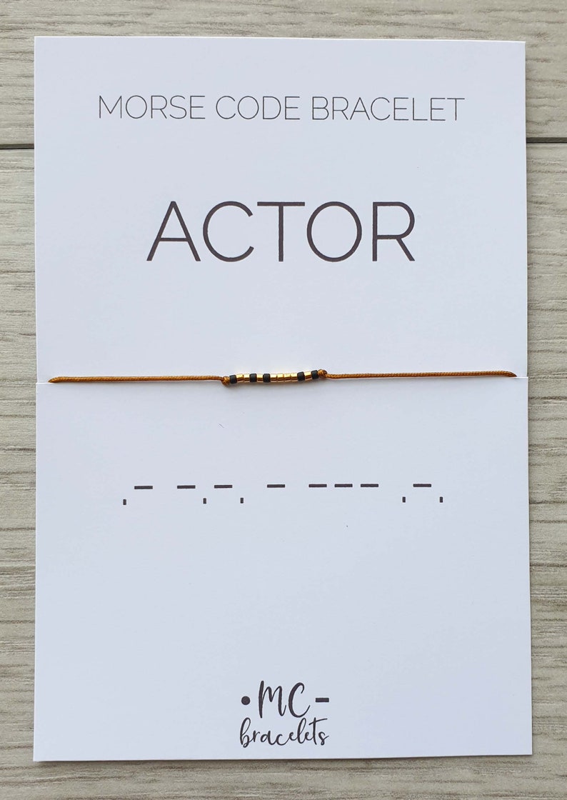 Actor morse code bracelet, actor jewelry, actor gift, morse code bracelet, actor bracelet, bracelet for woman man, gift for actor image 2