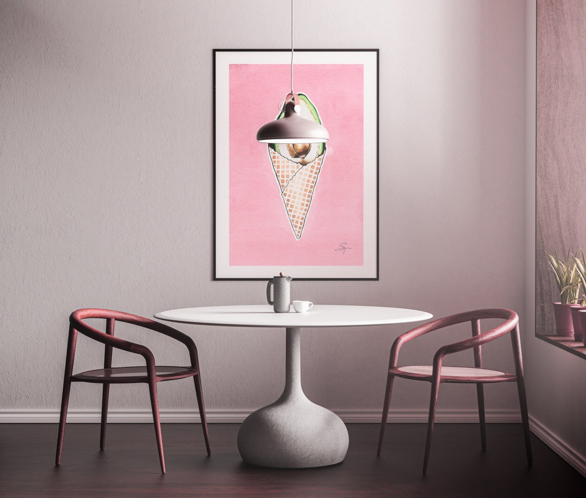 Summer Ice Cream Digital Decor Trendy Hot Pink Printable Art Etsy summer-ice-cream-digital-decor-trendy-hot-pink-printable-art-etsy