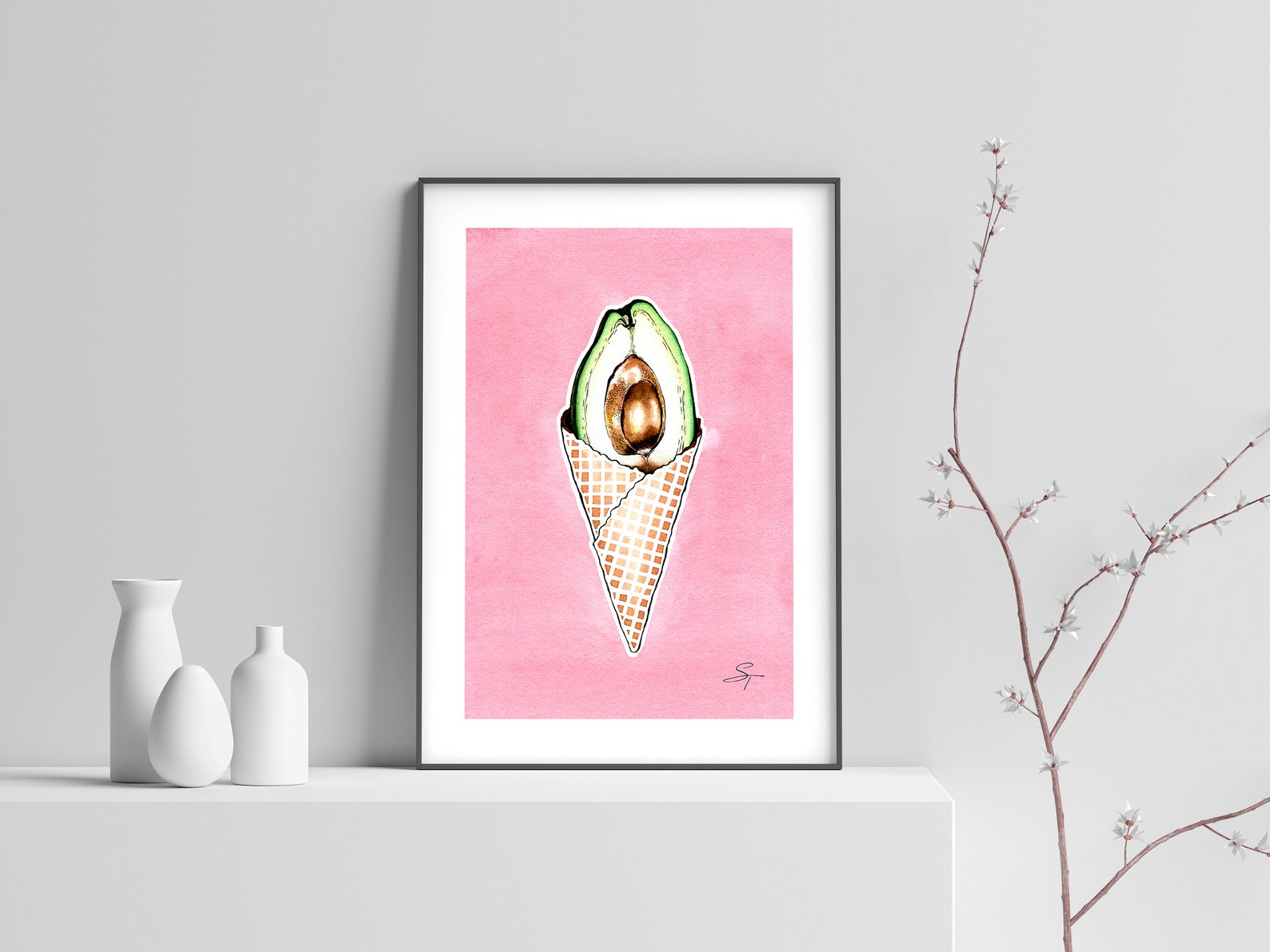 Summer Ice Cream Digital Decor Trendy Hot Pink Printable Art Etsy summer-ice-cream-digital-decor-trendy-hot-pink-printable-art-etsy