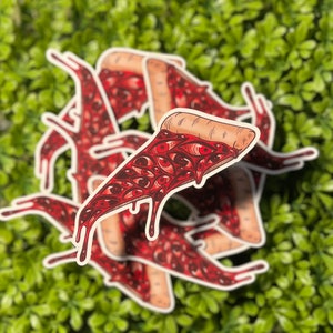 Eye Pizza Sticker (Spooky, Creepy, Gory, Goth, Horror)