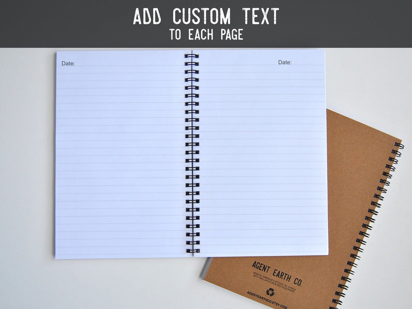 PERSONALIZED Notebook 8.5 X 5.5 Lined Paper Journal Etsy Canada