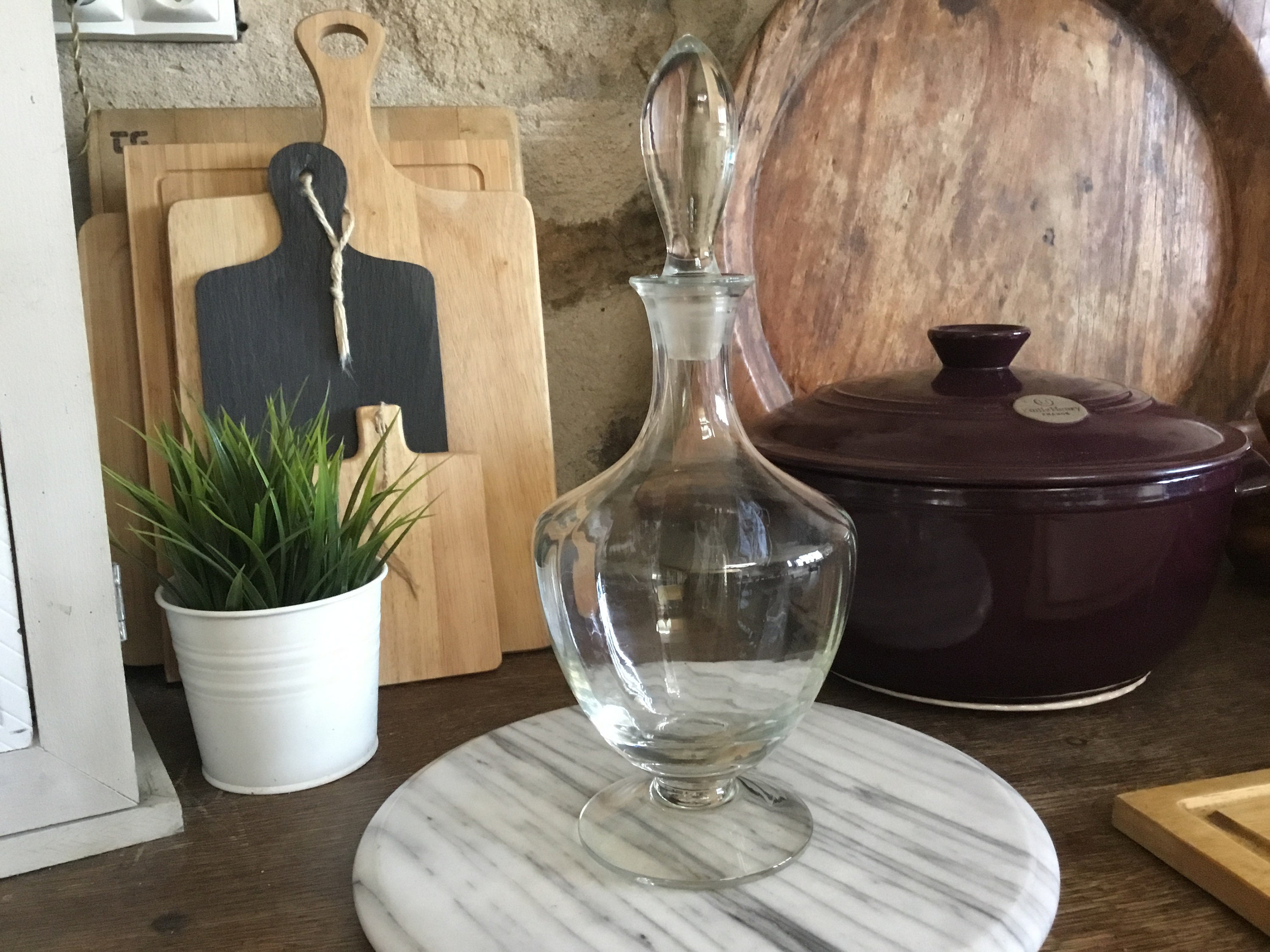 Français Carafe en Verre Vintage. Carboy Du Pharmacien.