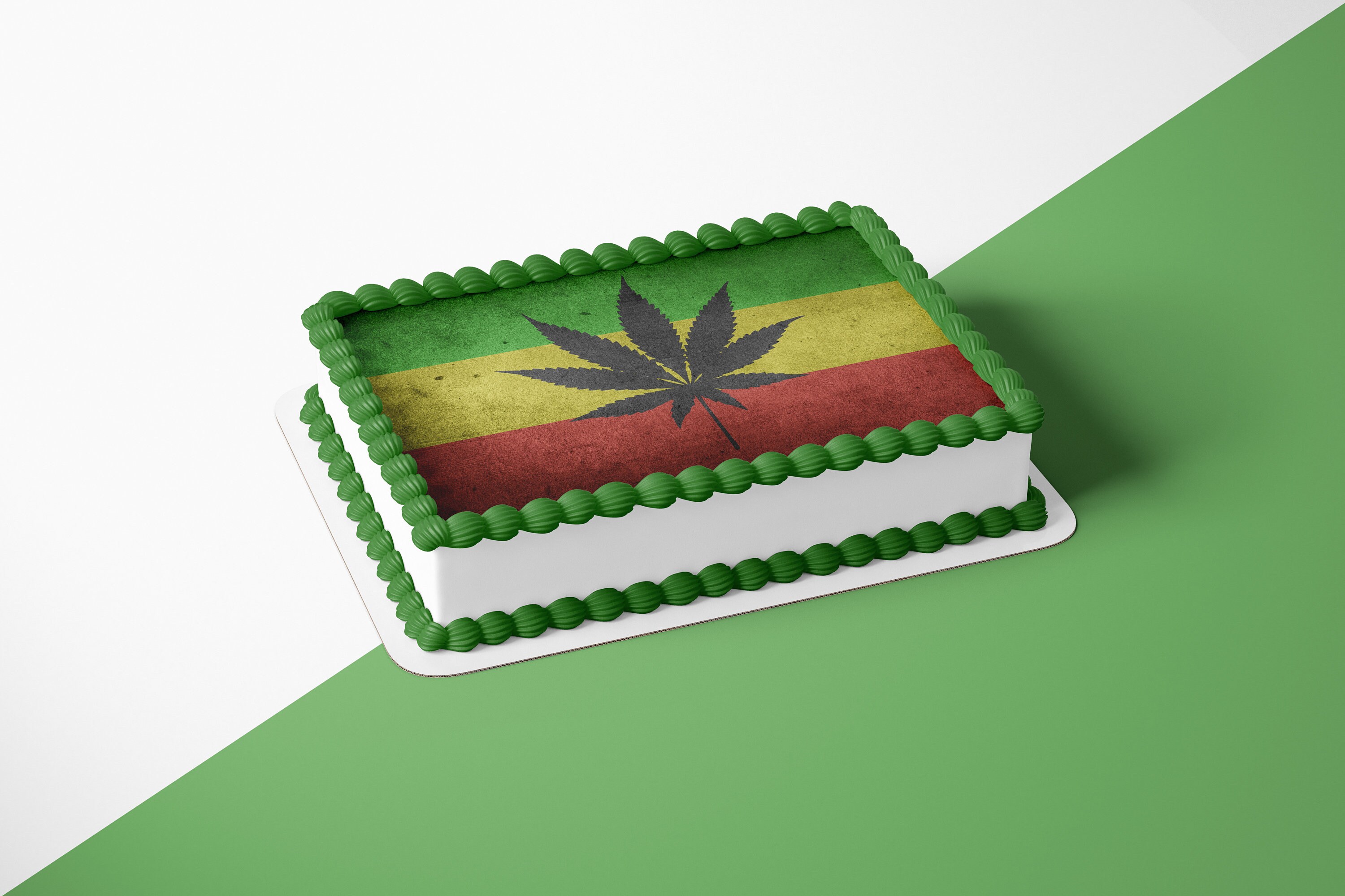 Weed Leaf Cake Topper Edible Cupcake Topper Weed Leaf - Etsy