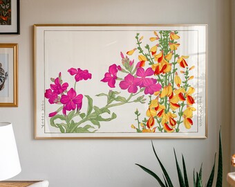 Japanese Art, Rose campion by Tanigami Kônan, Japan Print, Botanical Japanese Wall Art, House Decor, Floral Wall Art Prints, Japan Art