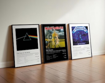 Set of 3 Custom Album Poster Wall Art, Home Decor Custom Music Gift, Album Cover Choose Your Own Album, Personalized Print