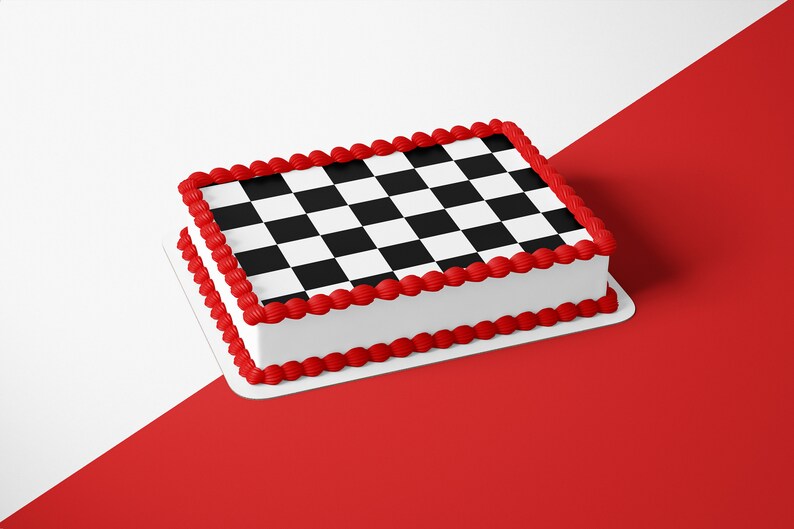 Checkered Flag Birthday Ddible Strips or Cake Toppers Race | Etsy