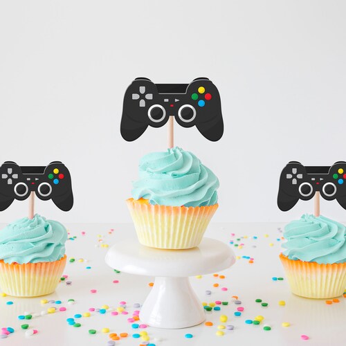 Video Game Cupcake Toppers Printable Game Birthday Party - Etsy