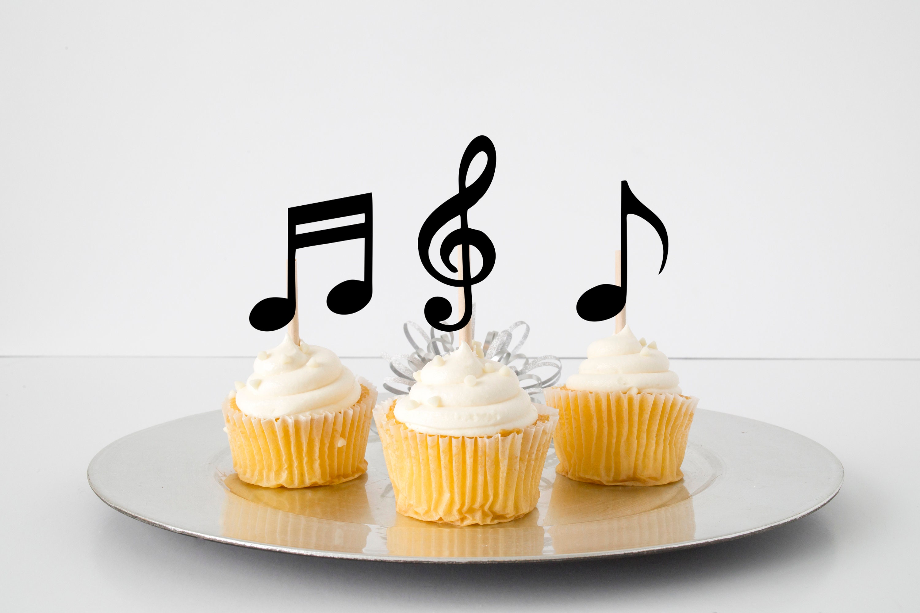 Music Notes Cupcake Toppers for Birthday Party Decorations Etsy