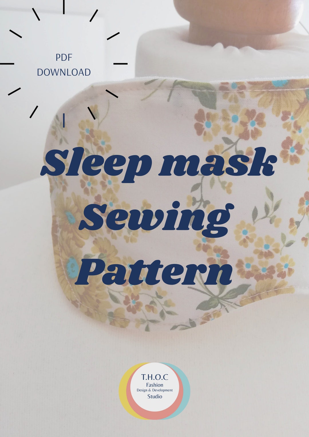 Eye Mask Sewing Pattern, Sleep Mask Sewing Pattern, Pdf Sewing Pattern, Downloadable Sewing