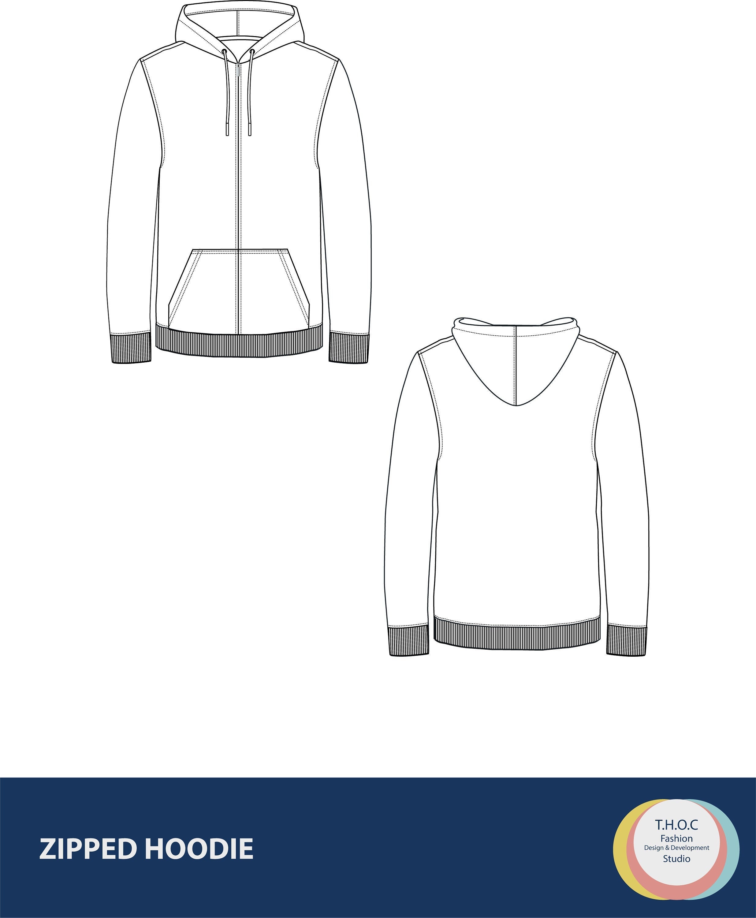 Hoodie flat sketch new arrivals