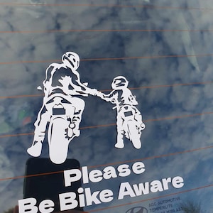 Motorbike Car Decal: &quot;Look Out For Motorbikes&quot; Vinyl Sticker