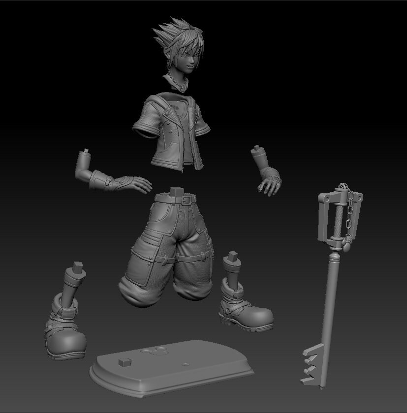 STL file Sora // Kingdom Hearts 4・3D print object to download・Cults