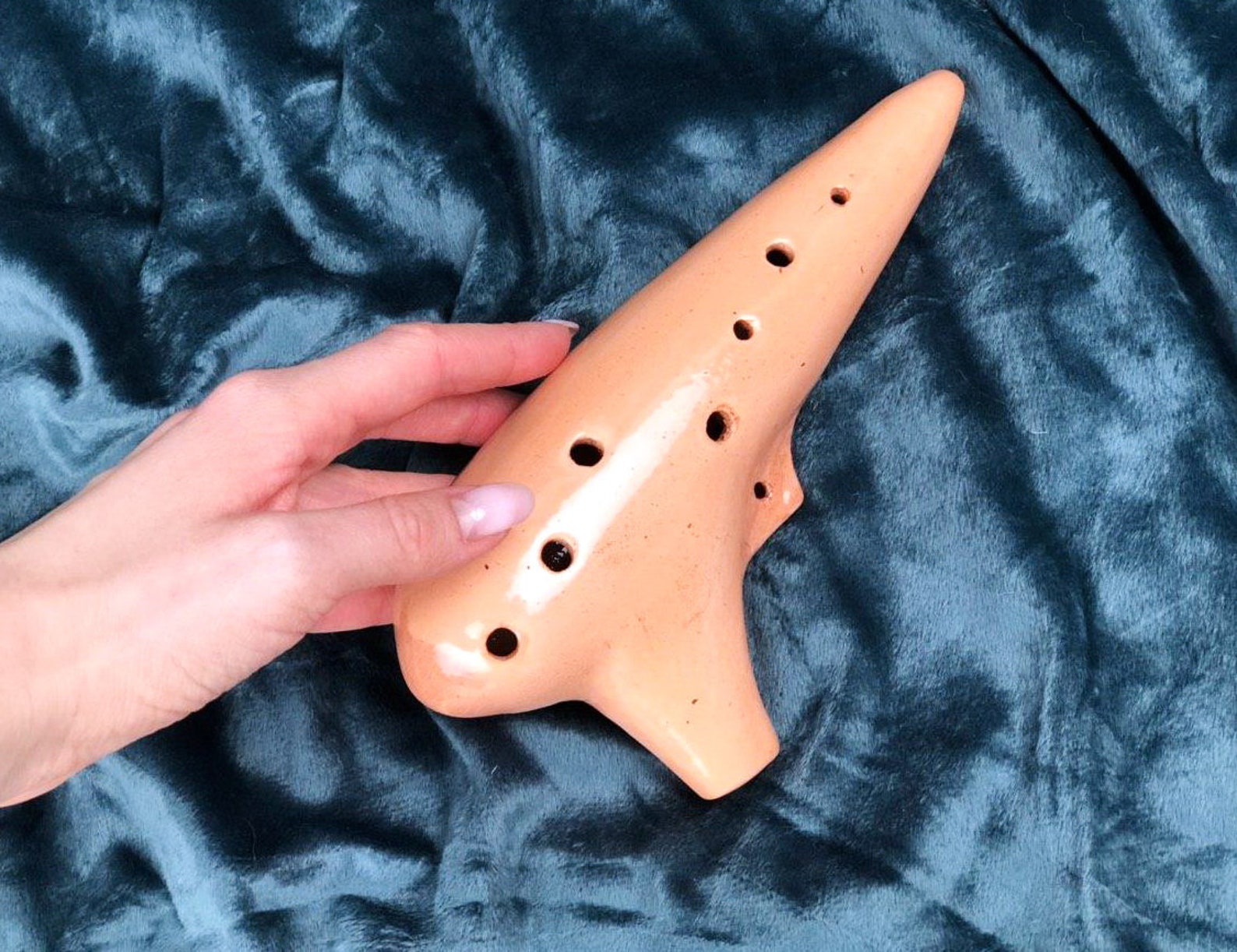 Ocarina F Okarina Ceramic Clay Musical Instrument Etsy