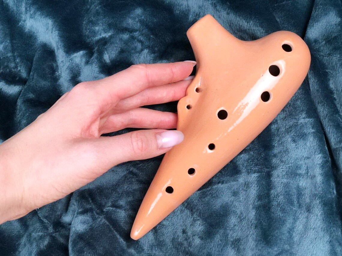 Ocarina F Okarina Ceramic Clay Musical Instrument Etsy