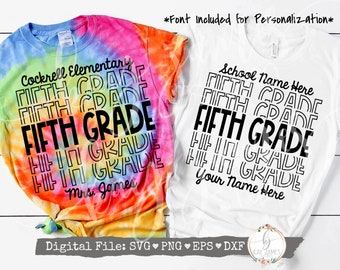 Fifth Grade Svg Etsy Fifth Grade Svg Etsy