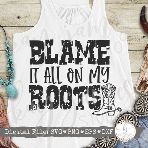 Garth Brooks SVG Blame It All on My Roots Calling Baton - Etsy