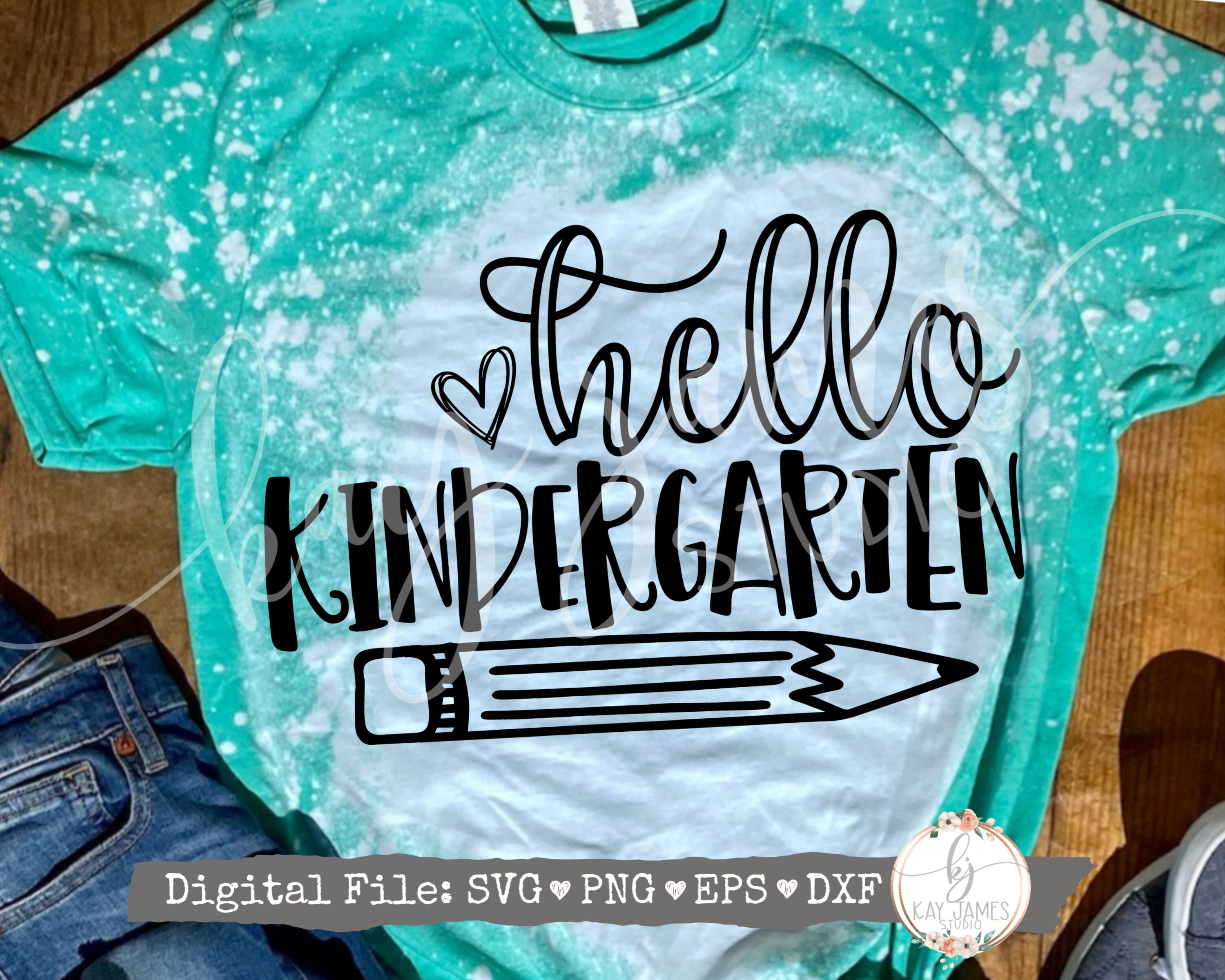 Hello Kindergarten SVG / Back to School SVG / Teacher SVG / Digital C…