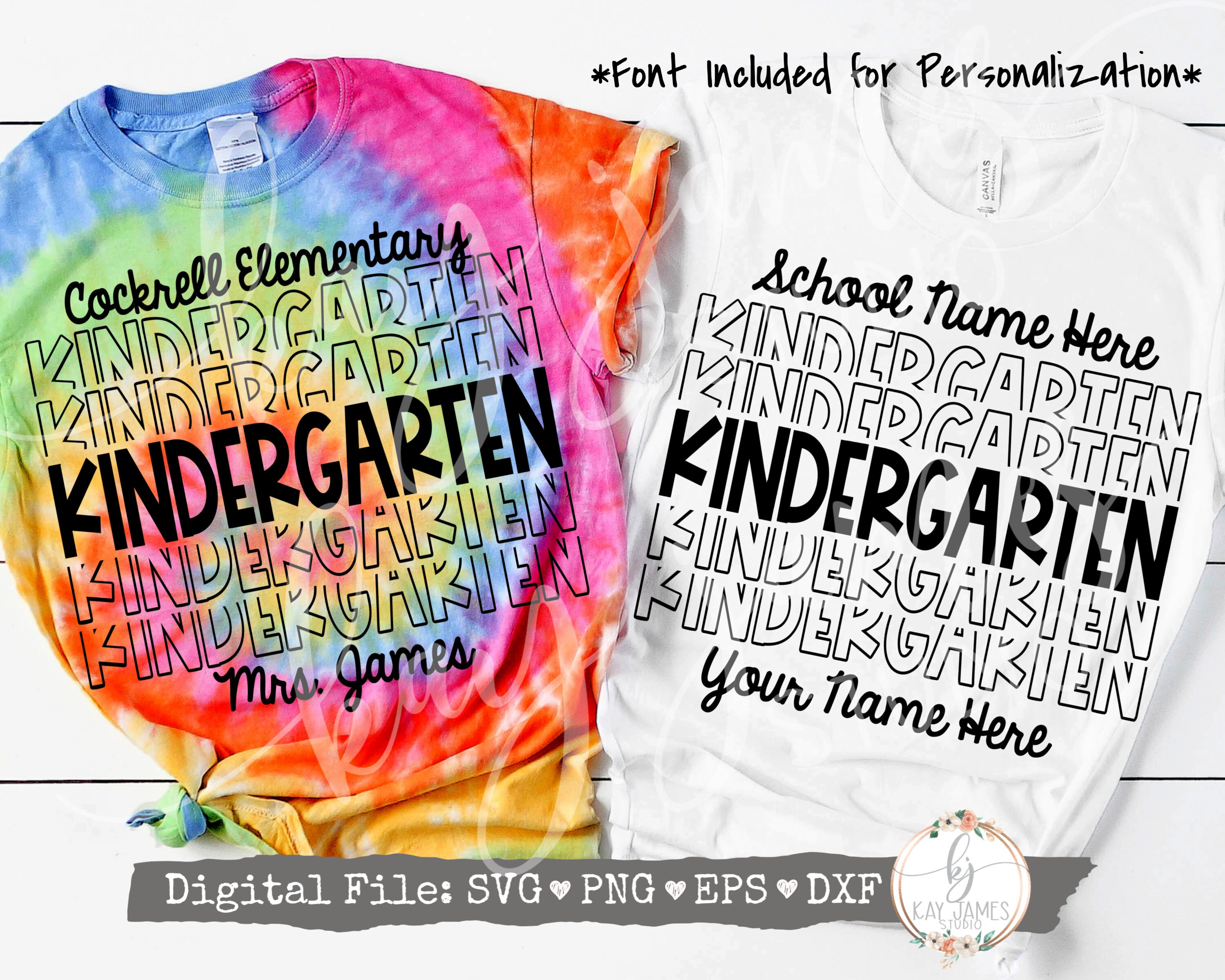 Kindergarten Echo SVG / Back to School SVG / Teacher SVG / Digital Cu…