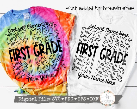 Download First Grade Echo Svg Back To School Svg Teacher Svg Etsy